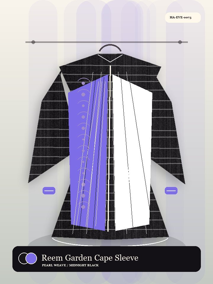 Reem Garden Cape Sleeve Dune Abaya