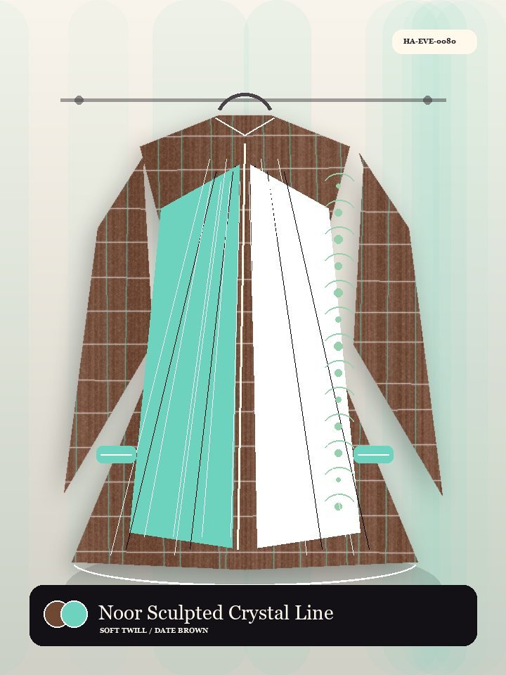 Noor Sculpted Crystal Line Oasis Abaya