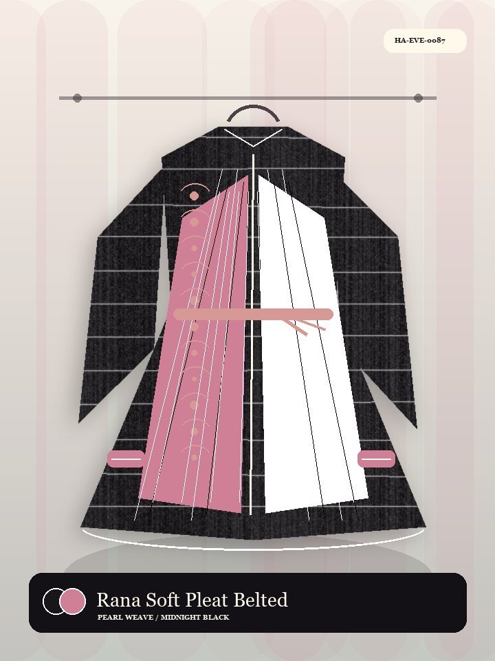 Rana Soft Pleat Belted Wrap Dawn Abaya