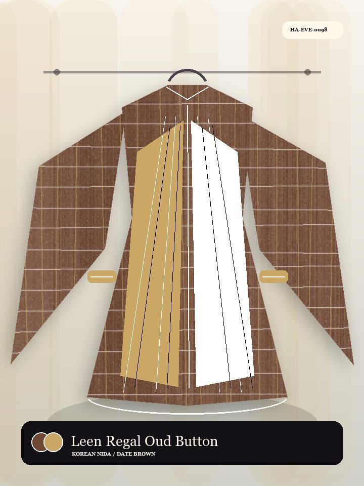 Leen Regal Oud Button Modern Abaya