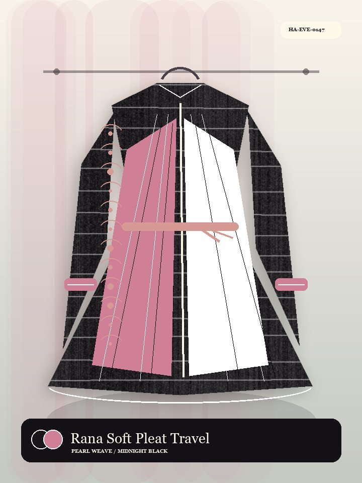 Rana Soft Pleat Travel Fold Celeste Abaya