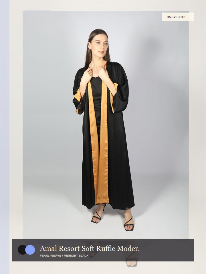 Amal Resort Soft Ruffle Modern Abaya