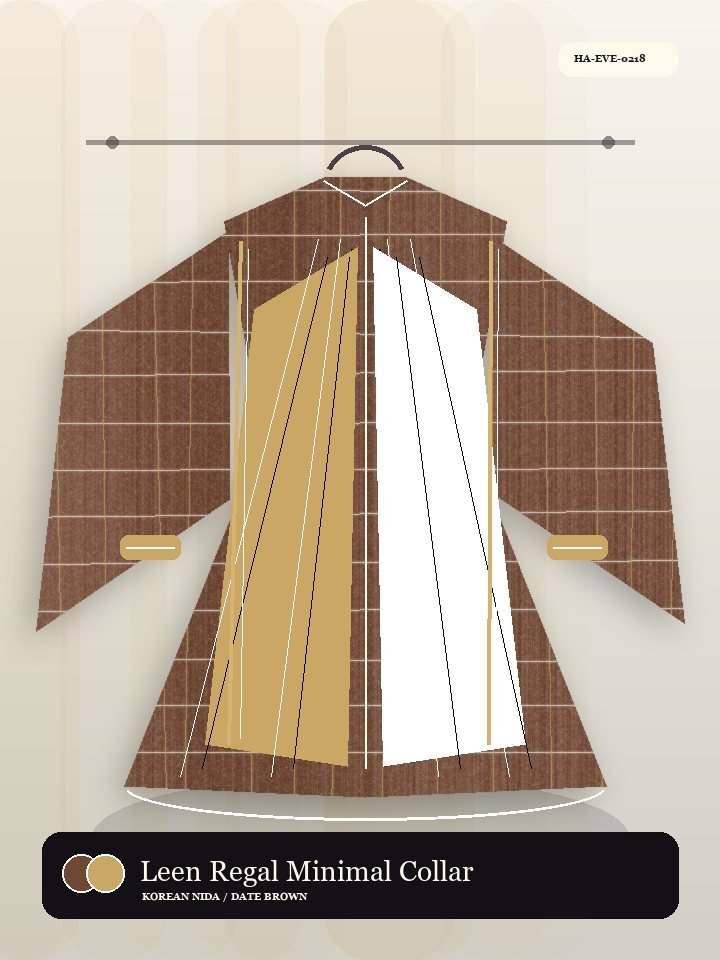 Leen Regal Minimal Collar Silk Abaya