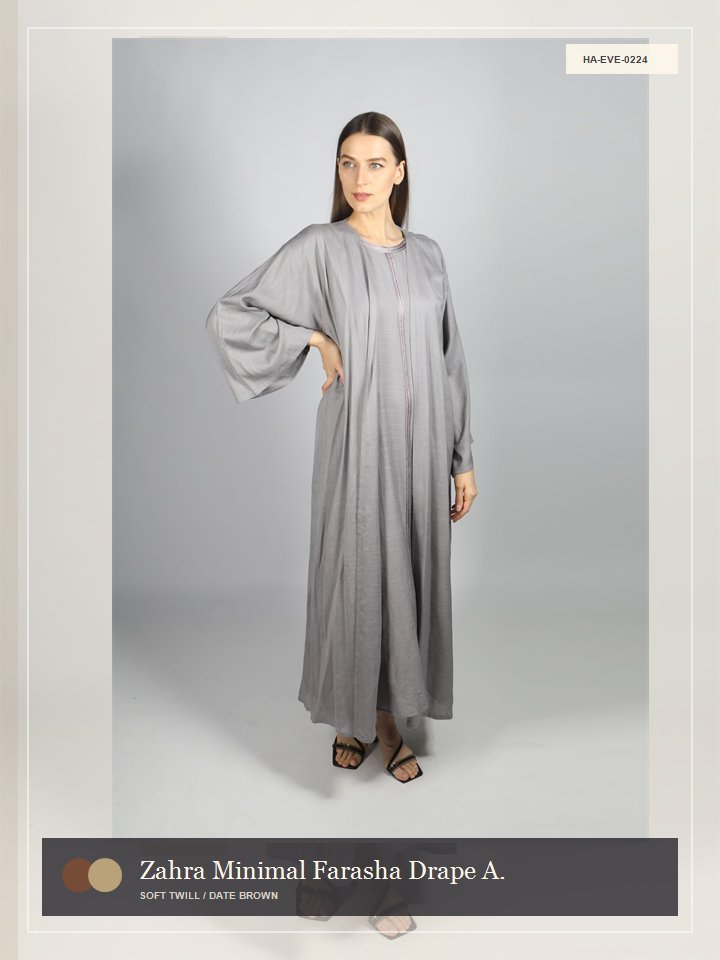 Zahra Minimal Farasha Drape Avenue Abaya