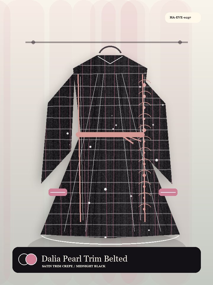 Dalia Pearl Trim Belted Wrap Velvet Abaya