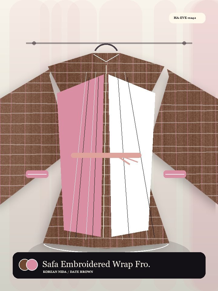 Safa Embroidered Wrap Front Heritage Abaya