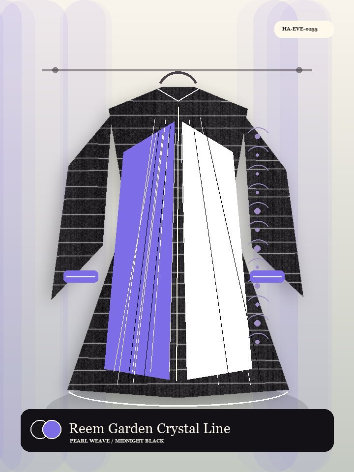Reem Garden Crystal Line Luminous Abaya