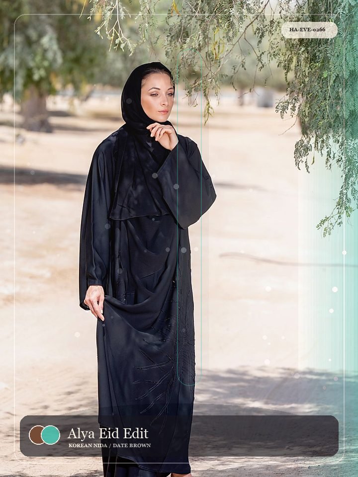 Alya Eid Edit Organza Panel Celeste Abaya