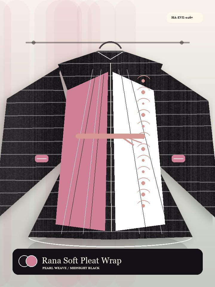 Rana Soft Pleat Wrap Front Oasis Abaya