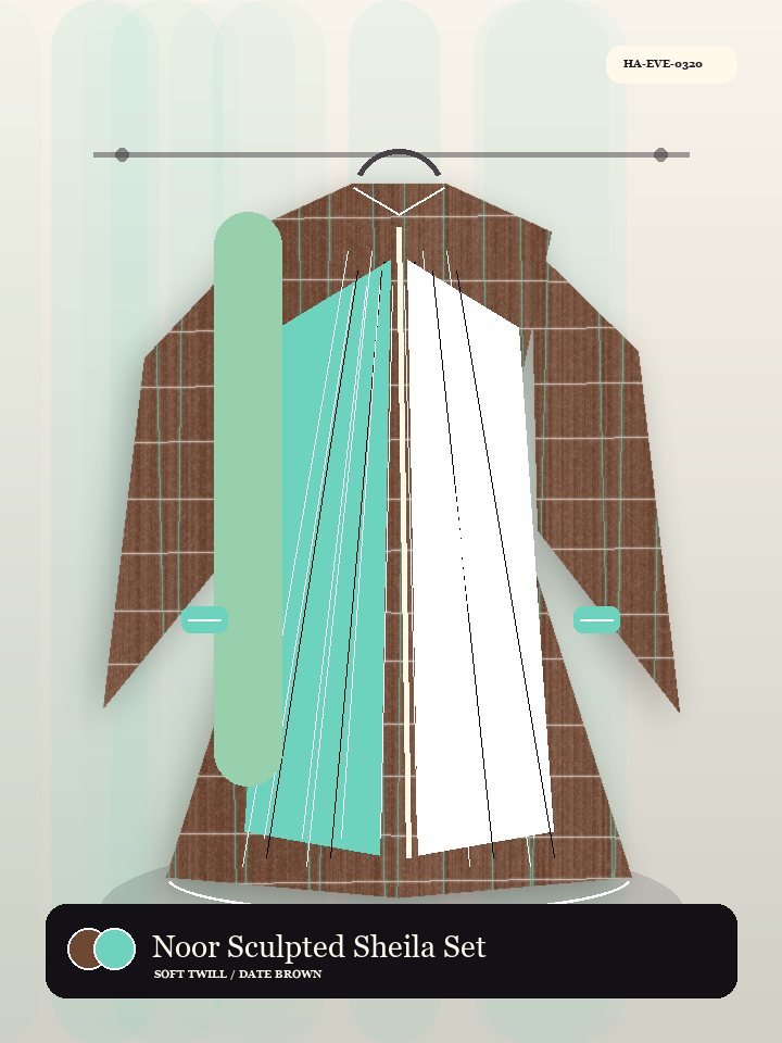 Noor Sculpted Sheila Set Silk Abaya