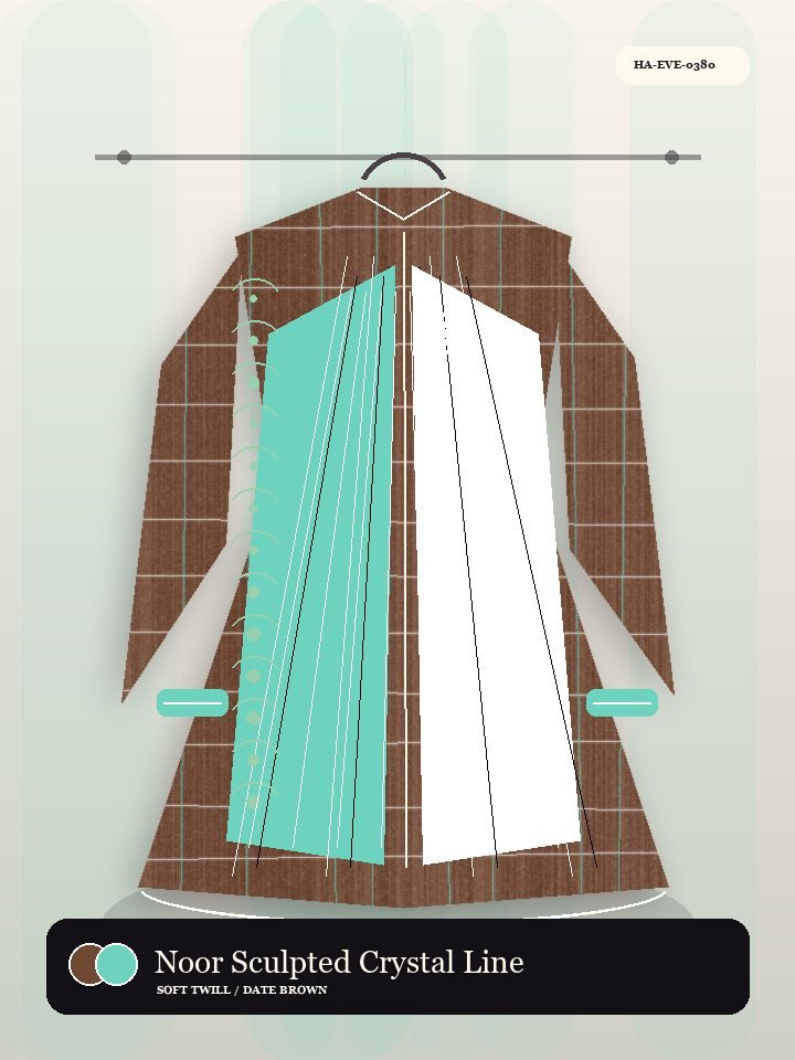 Noor Sculpted Crystal Line Eid Abaya