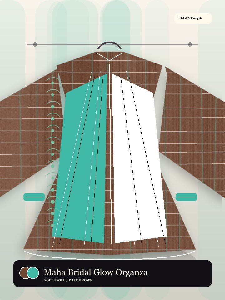 Maha Bridal Glow Organza Panel Signature Abaya