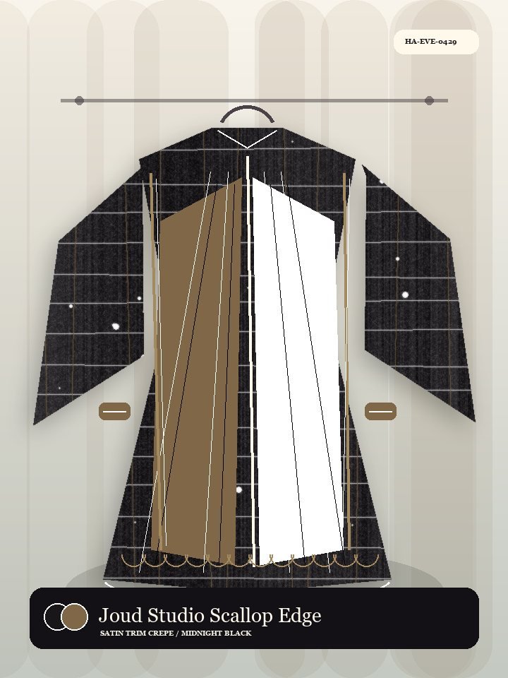 Joud Studio Scallop Edge Heritage Abaya