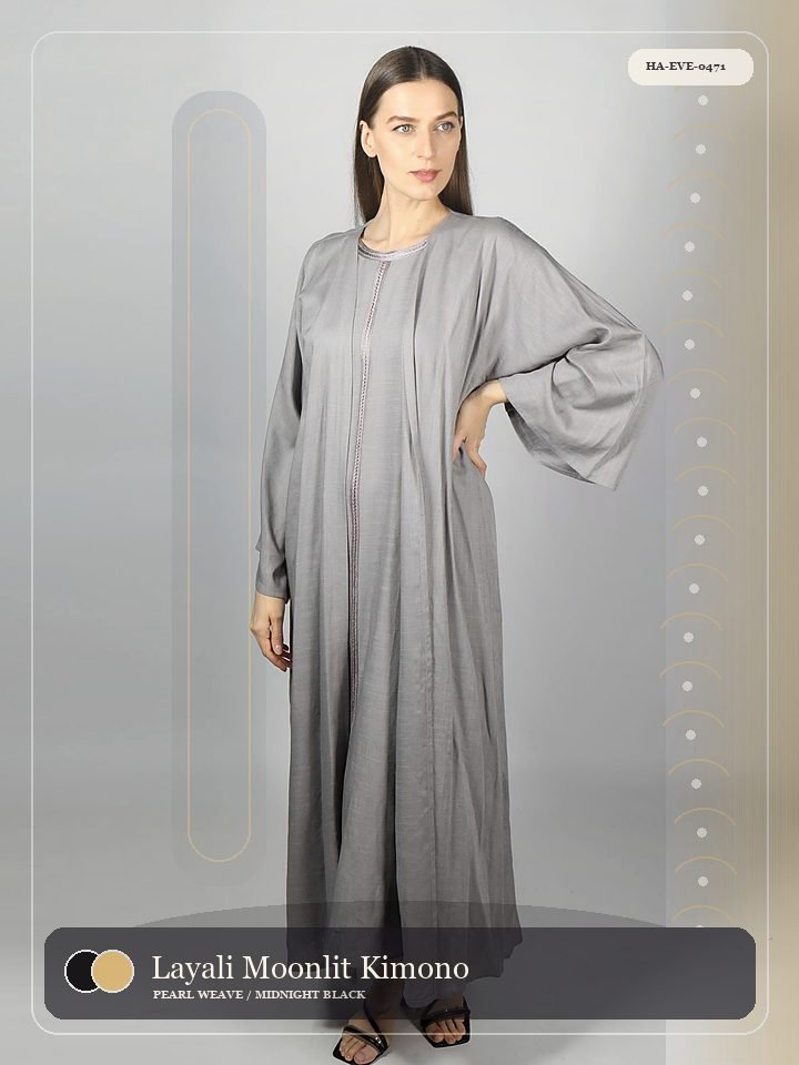 Layali Moonlit Kimono Flow Oasis Abaya