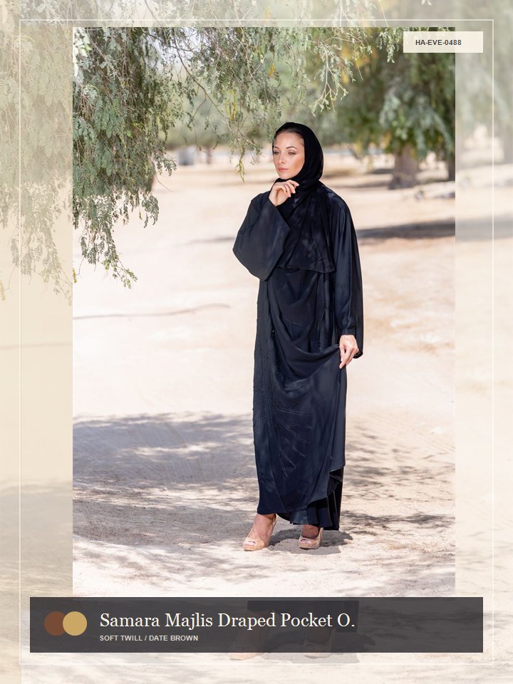 Samara Majlis Draped Pocket Oasis Abaya