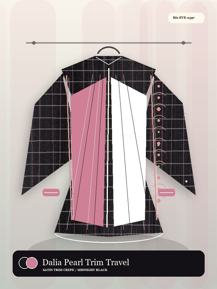 Dalia Pearl Trim Travel Fold Dawn Abaya