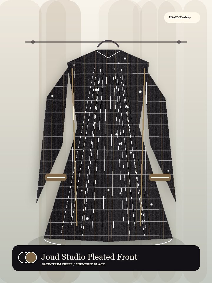 Joud Studio Pleated Front Silk Abaya