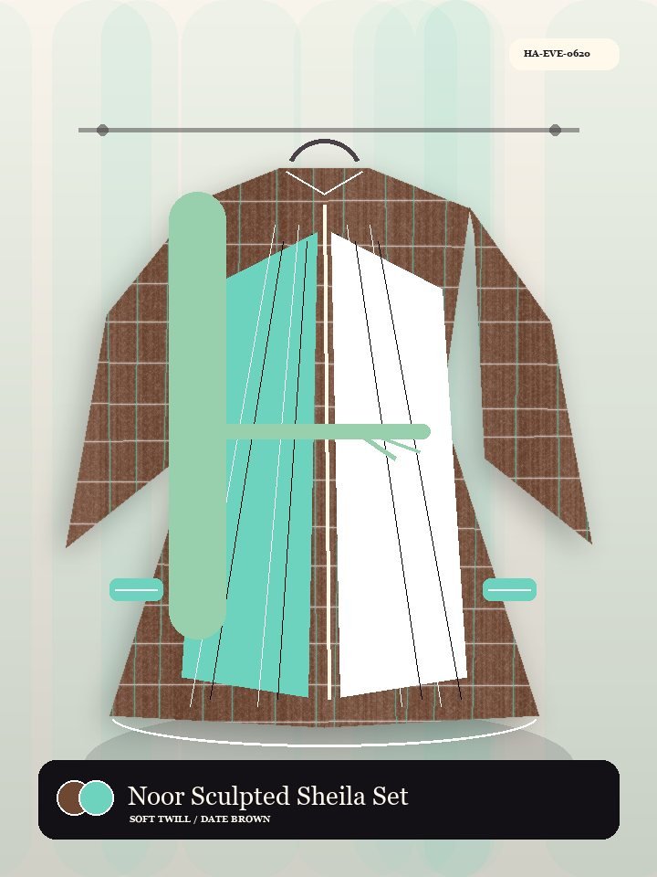 Noor Sculpted Sheila Set Signature Abaya