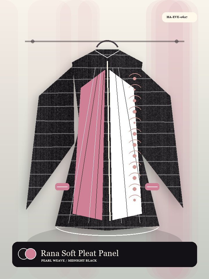 Rana Soft Pleat Panel Embroidery Boutique Abaya