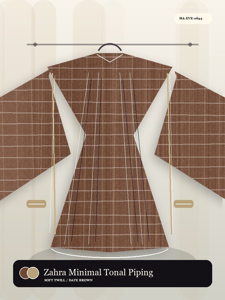 Zahra Minimal Tonal Piping Boutique Abaya