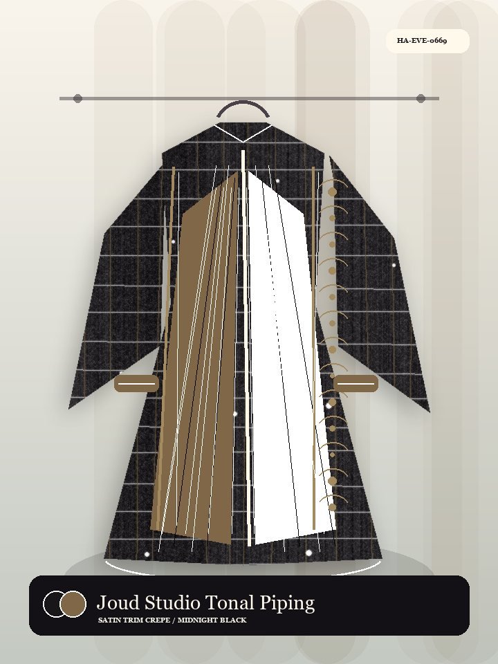 Joud Studio Tonal Piping Eid Abaya
