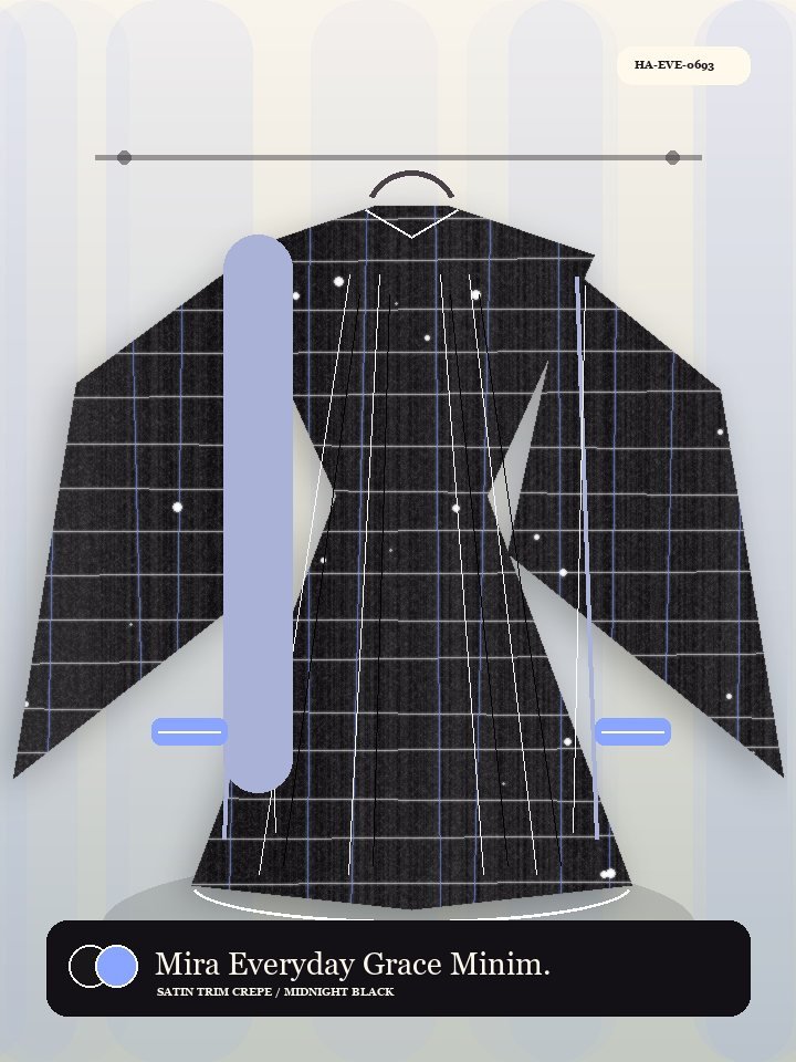 Mira Everyday Grace Minimal Collar Modern Abaya