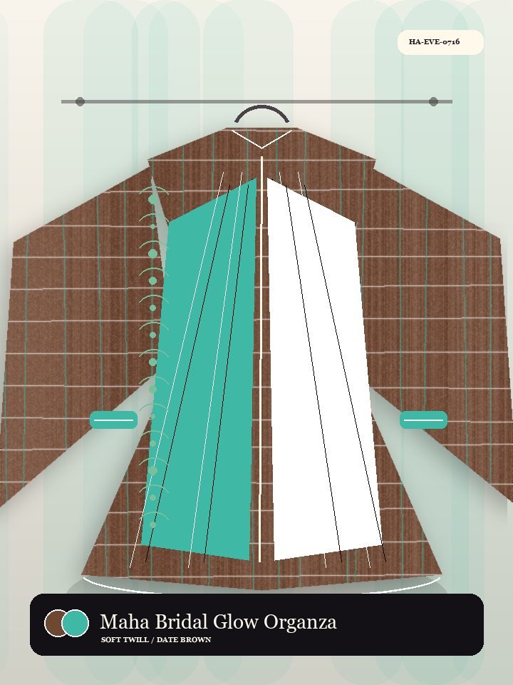 Maha Bridal Glow Organza Panel Dawn Abaya