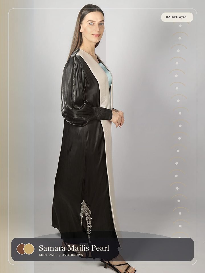 Samara Majlis Pearl Cuff Silk Abaya