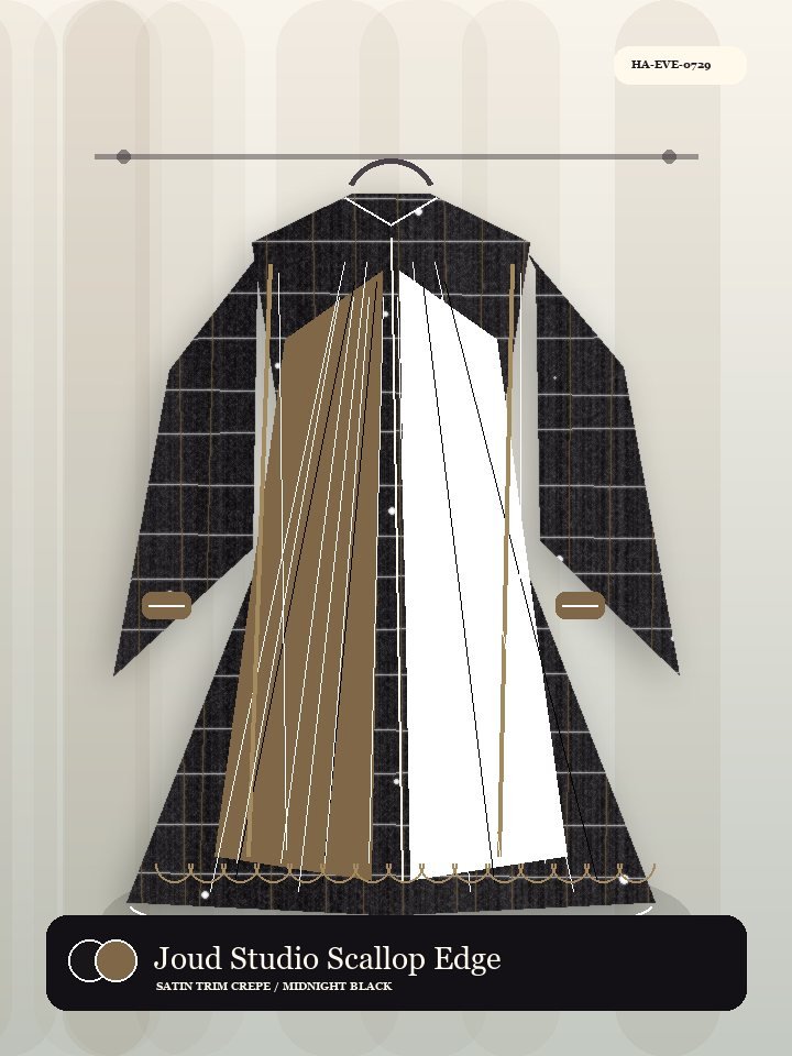 Joud Studio Scallop Edge Boutique Abaya