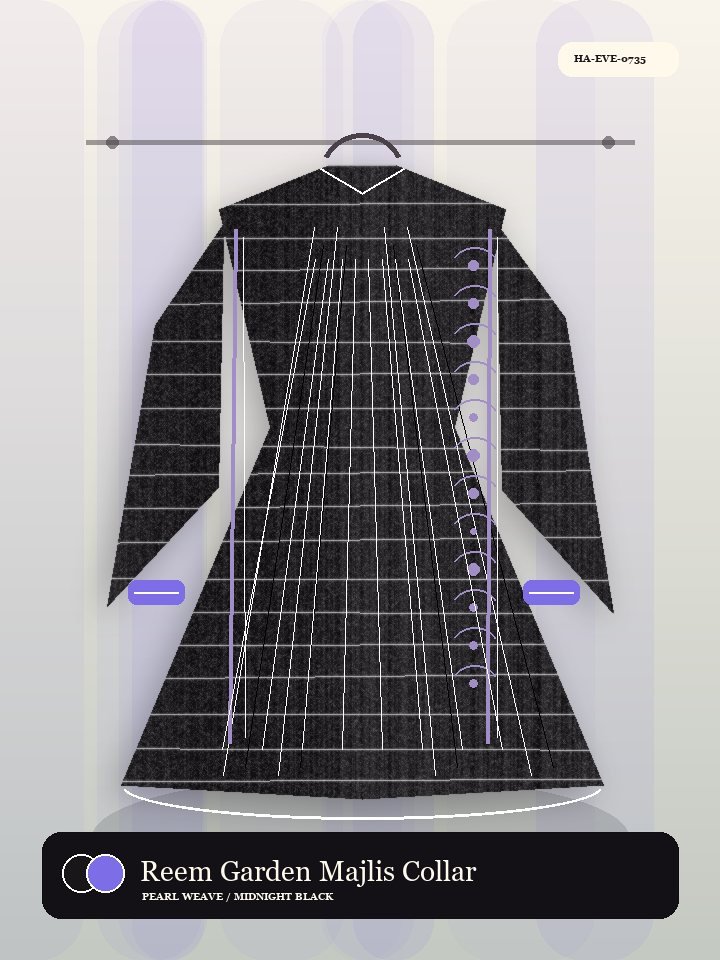 Reem Garden Majlis Collar Heritage Abaya