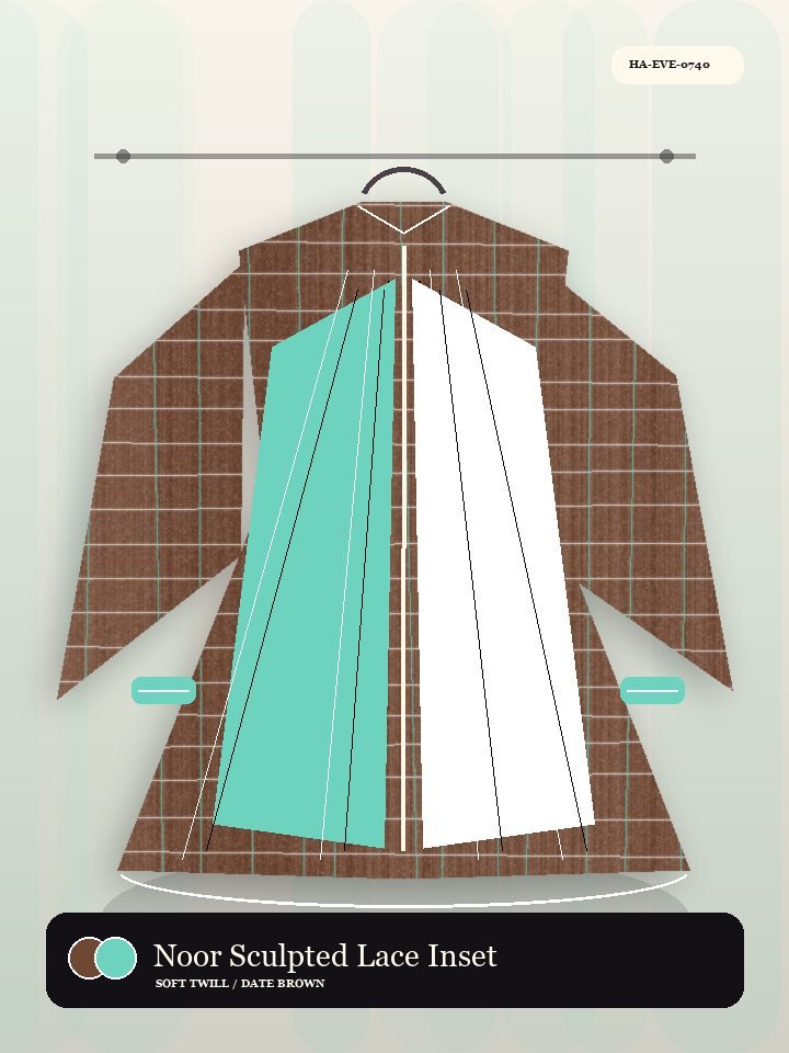 Noor Sculpted Lace Inset Serene Abaya