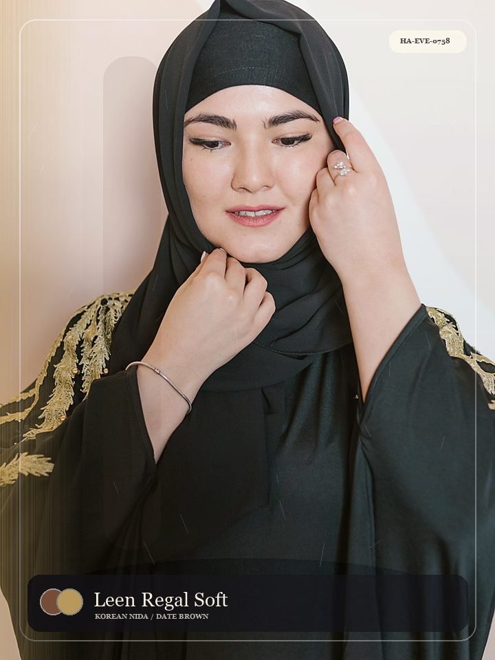 Leen Regal Soft Ruffle Nocturne Abaya
