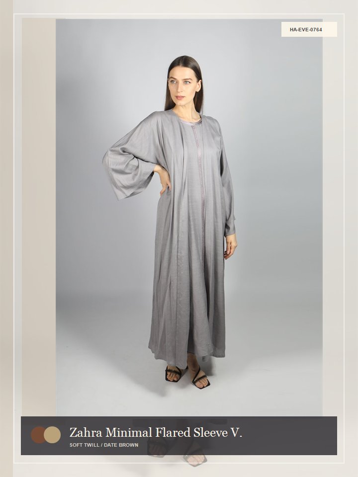 Zahra Minimal Flared Sleeve Velvet Abaya