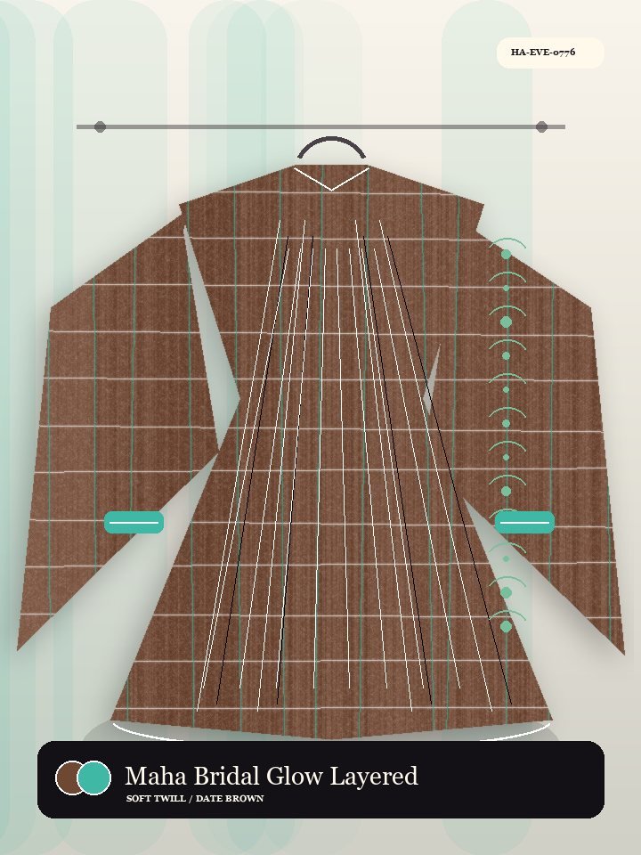Maha Bridal Glow Layered Hem Celeste Abaya