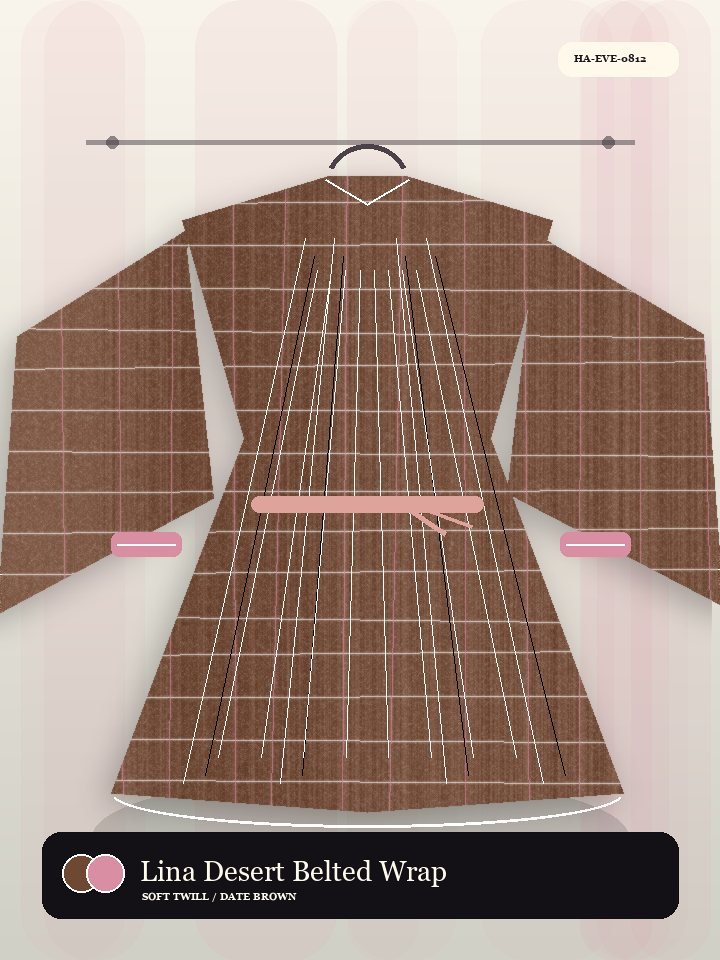 Lina Desert Belted Wrap Modern Abaya