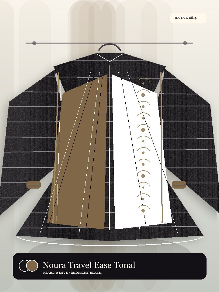 Noura Travel Ease Tonal Piping Avenue Abaya
