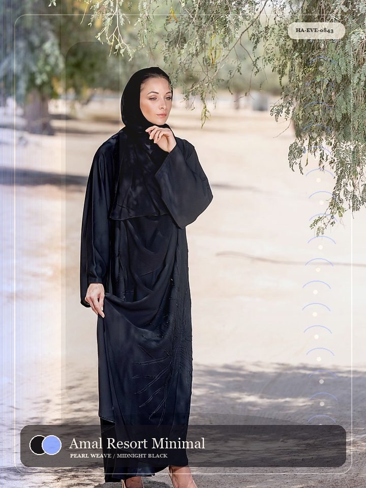 Amal Resort Minimal Collar Nocturne Abaya
