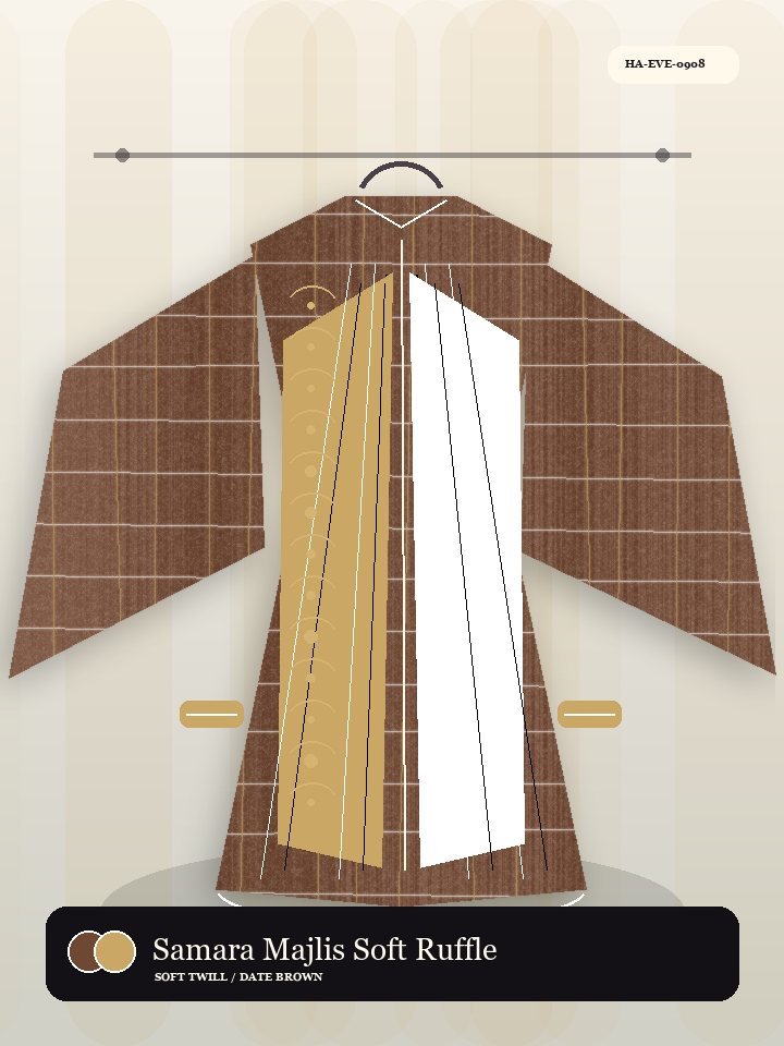 Samara Majlis Soft Ruffle Dune Abaya