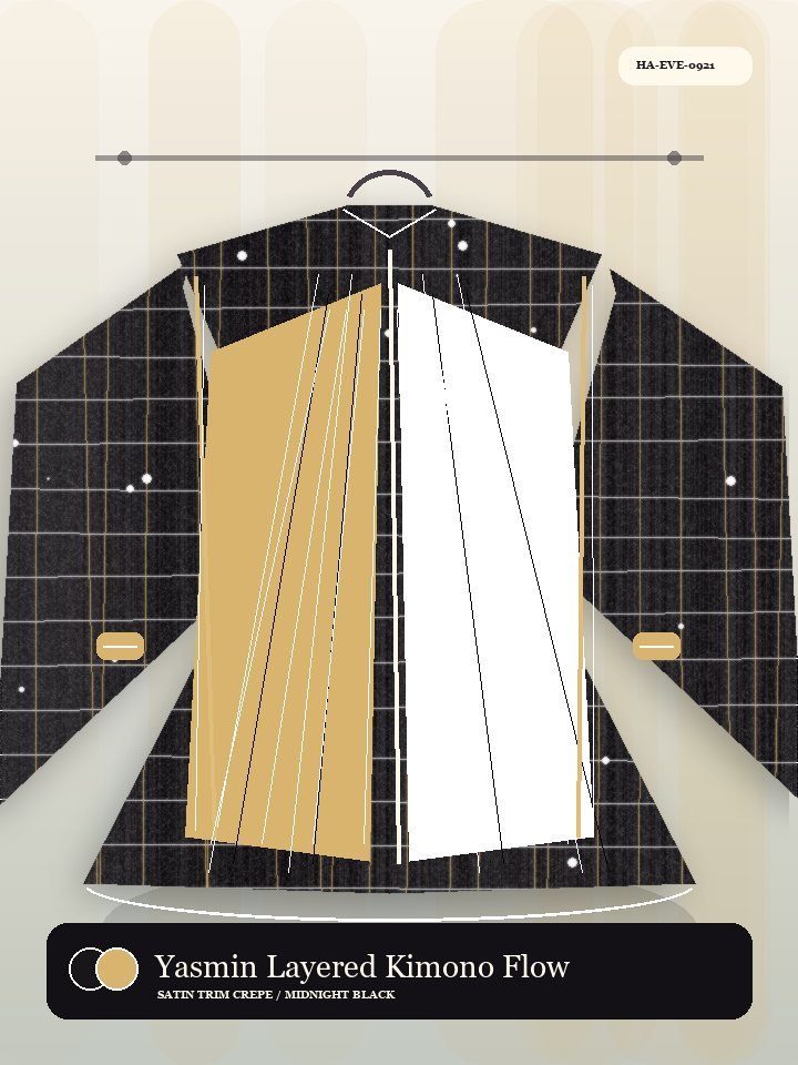Yasmin Layered Kimono Flow Avenue Abaya