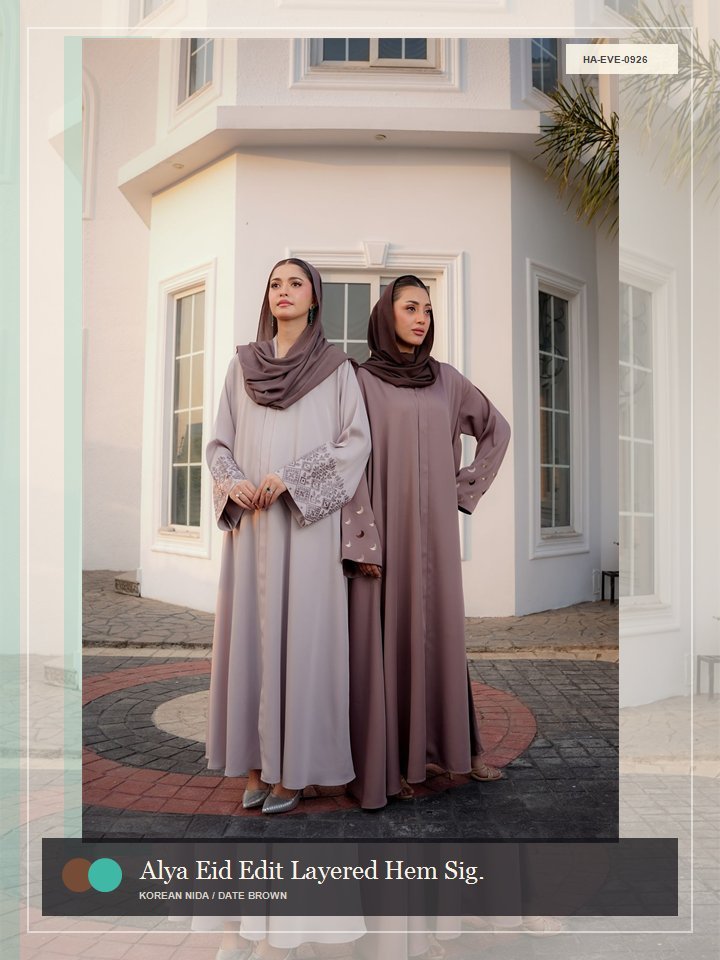 Alya Eid Edit Layered Hem Signature Abaya
