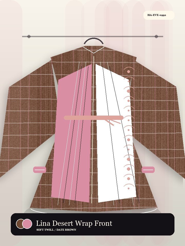 Lina Desert Wrap Front Eid Abaya