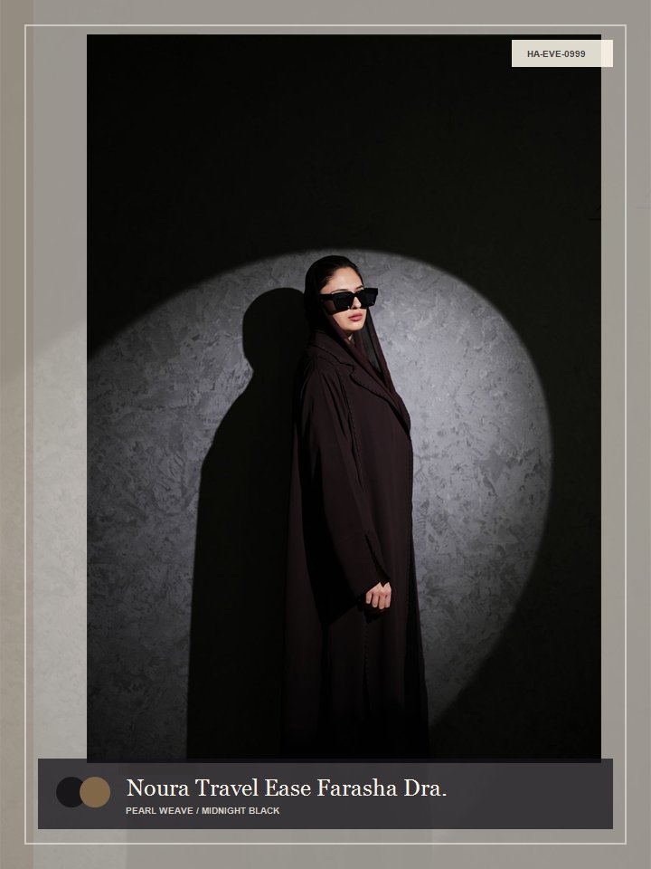 Noura Travel Ease Farasha Drape Modern Abaya