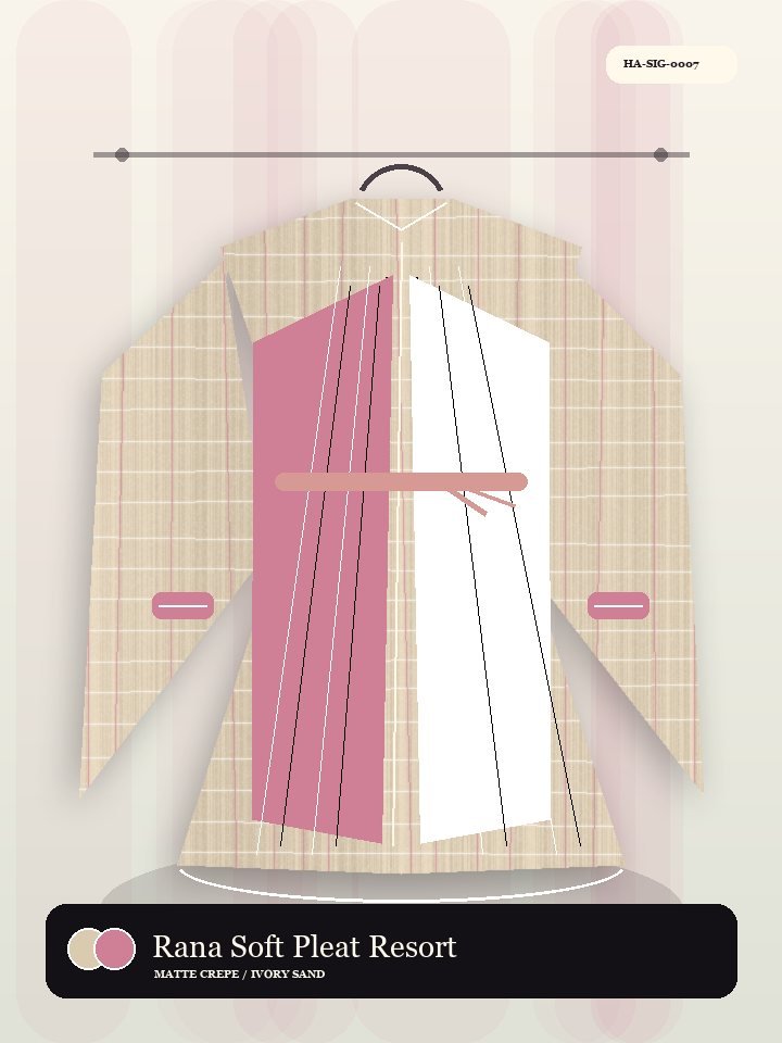 Rana Soft Pleat Resort Tie Dune Abaya