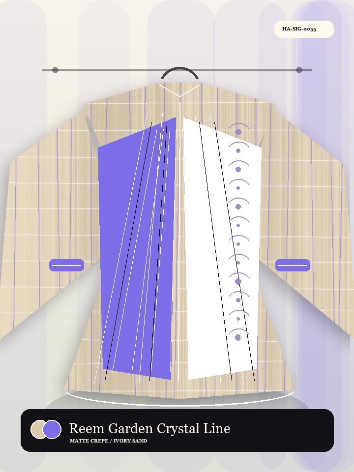 Reem Garden Crystal Line Heritage Abaya