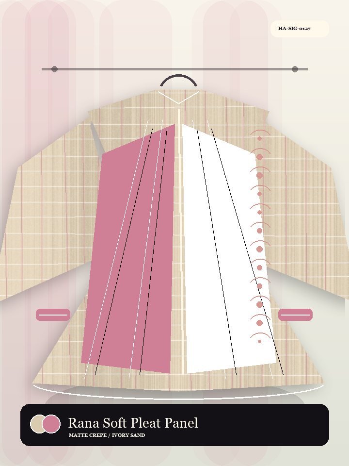Rana Soft Pleat Panel Embroidery Signature Abaya