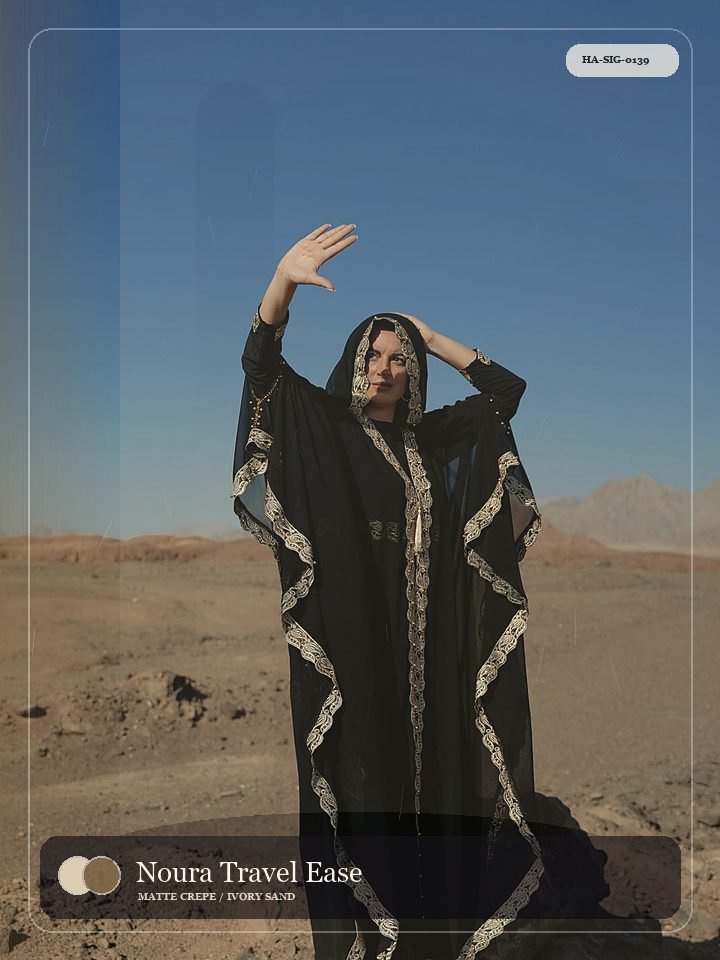 Noura Travel Ease Flared Sleeve Avenue Abaya