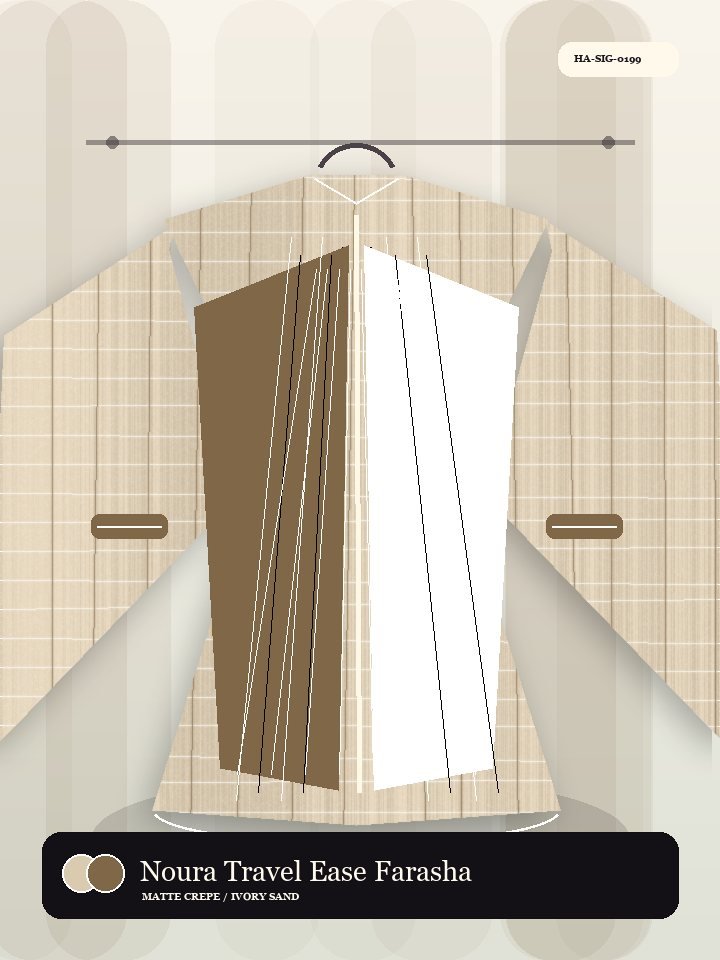 Noura Travel Ease Farasha Drape Oasis Abaya