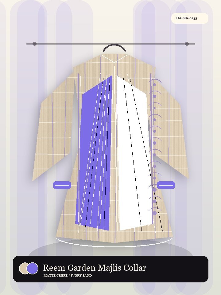 Reem Garden Majlis Collar Silk Abaya