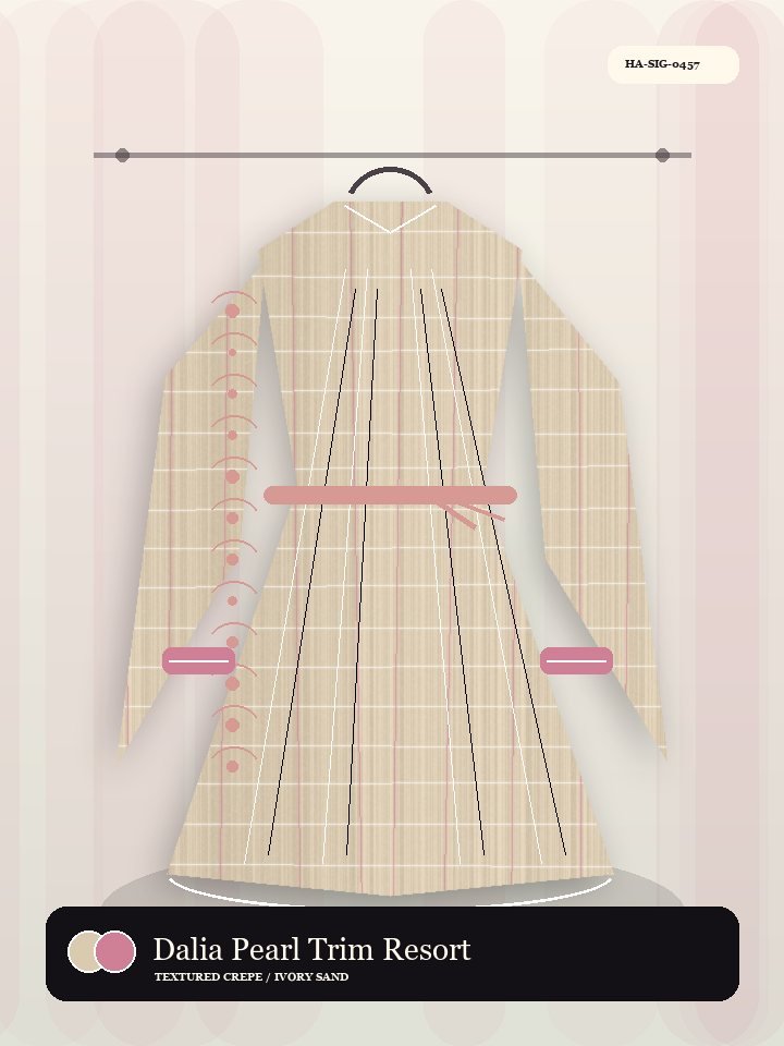 Dalia Pearl Trim Resort Tie Boutique Abaya