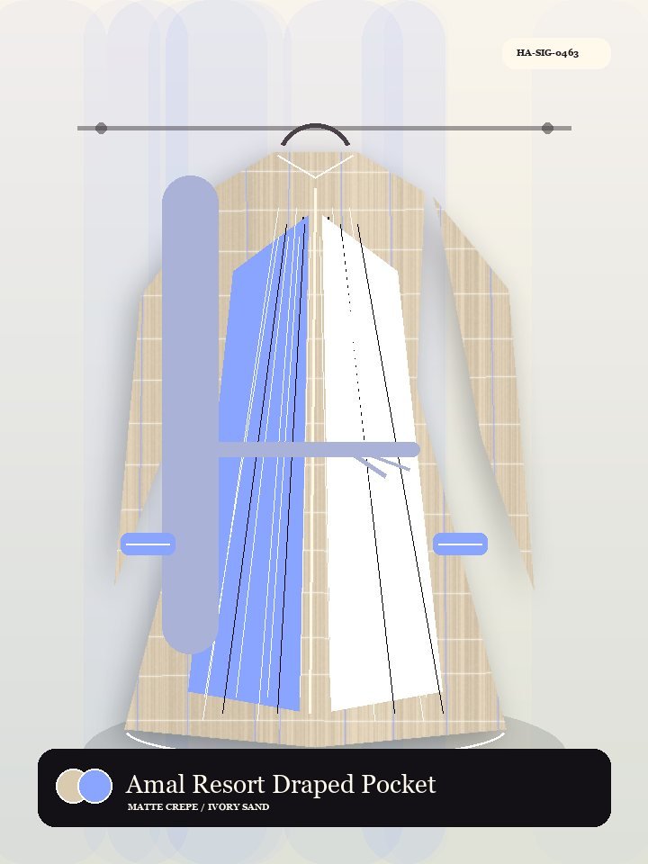 Amal Resort Draped Pocket Heritage Abaya